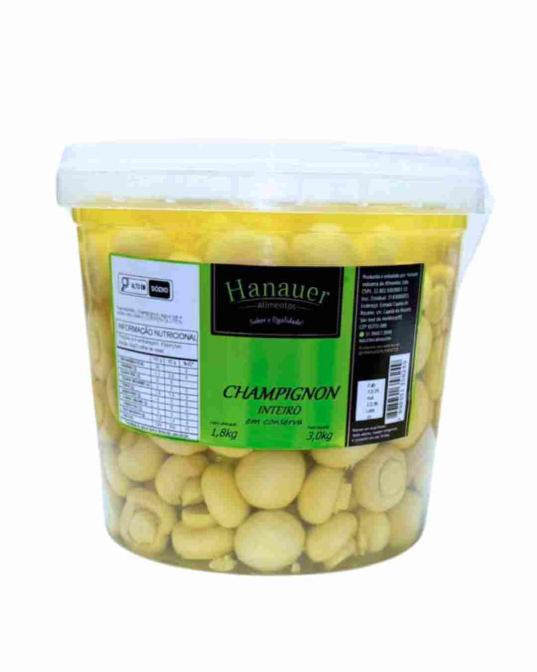 Champignon Inteiro Hanauer 1,8 Kg